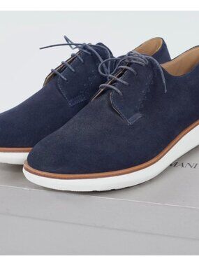 New Giorgio Armani Black Label sneakers shoes 8.5 US 9.5 navy suede $1095